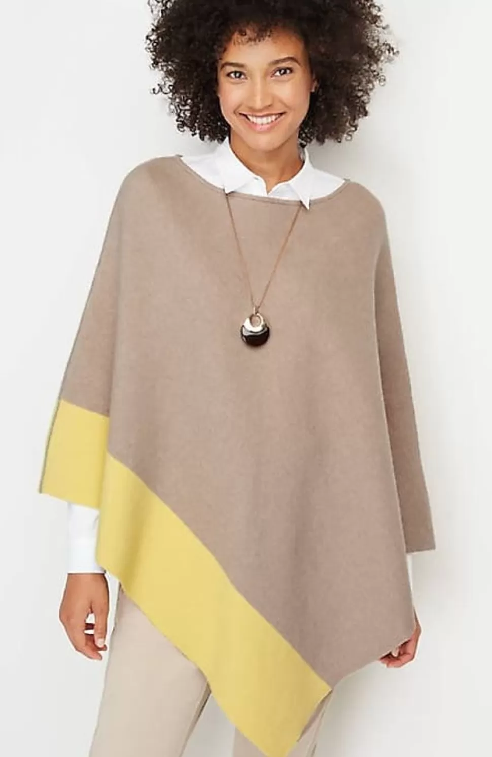 Reversible Color-Blocked Knit Poncho | Jjill | J.Jill Fashion