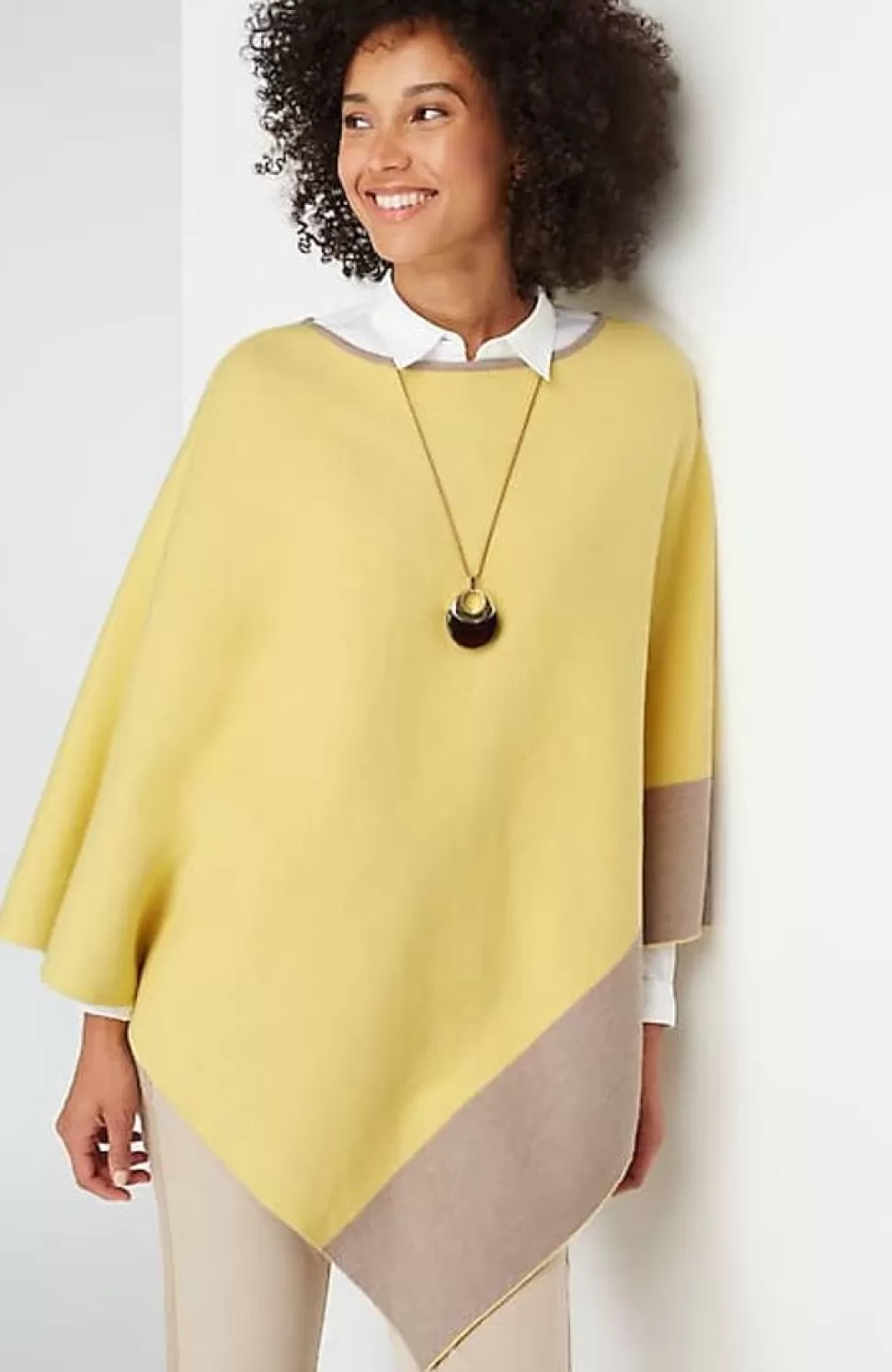 Reversible Color-Blocked Knit Poncho | Jjill | J.Jill Fashion
