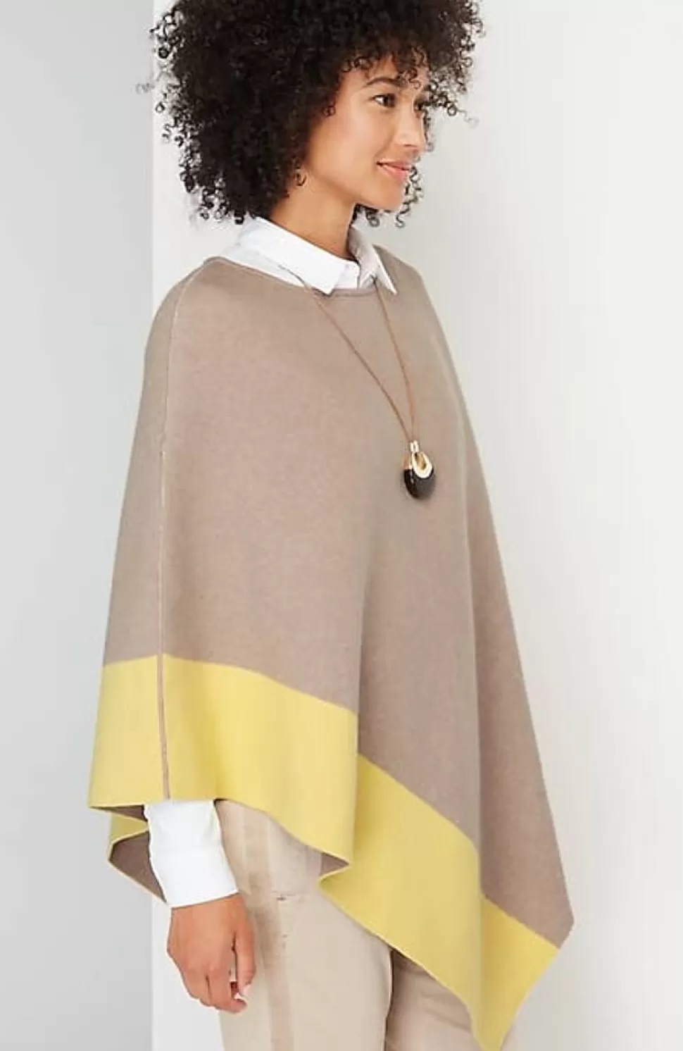 Reversible Color-Blocked Knit Poncho | Jjill | J.Jill Fashion