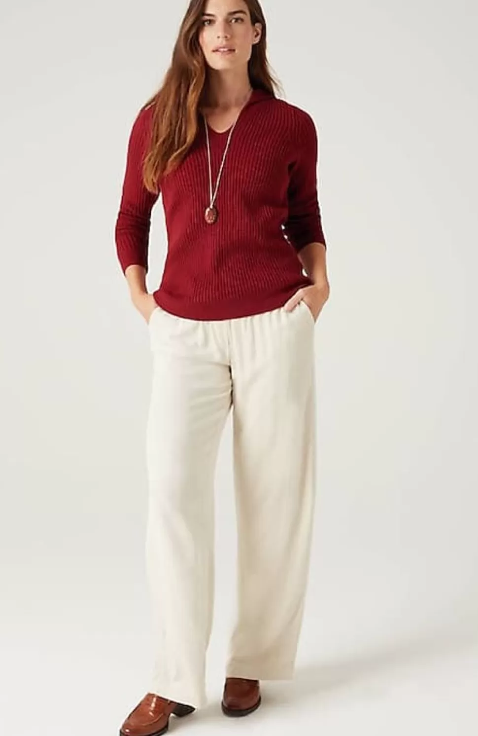 Ribbed-Stitch Collared Sweater | Jjill | J.Jill Outlet