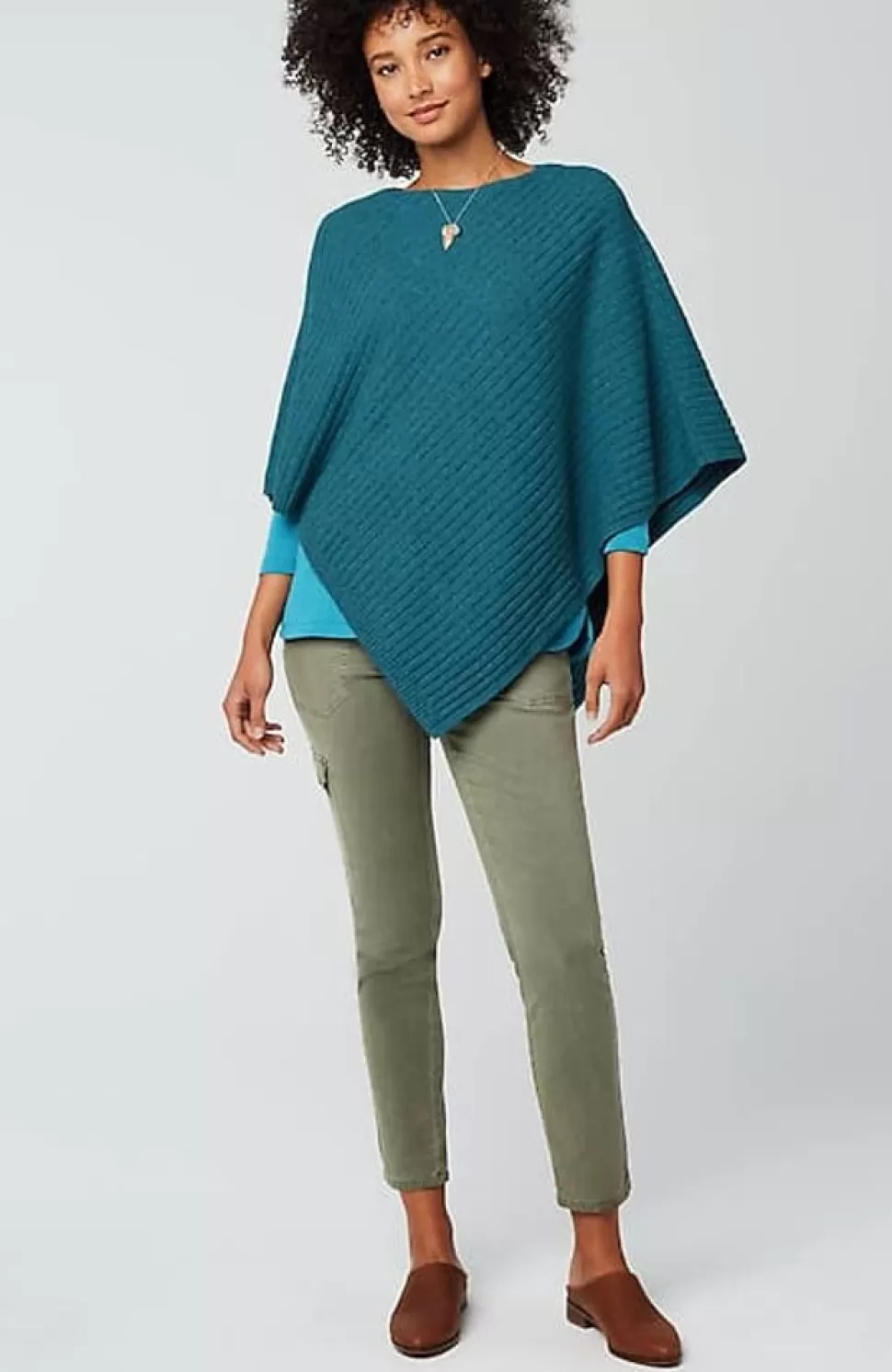 Rib-Knit Asymmetrical Poncho | Jjill | J.Jill Sale