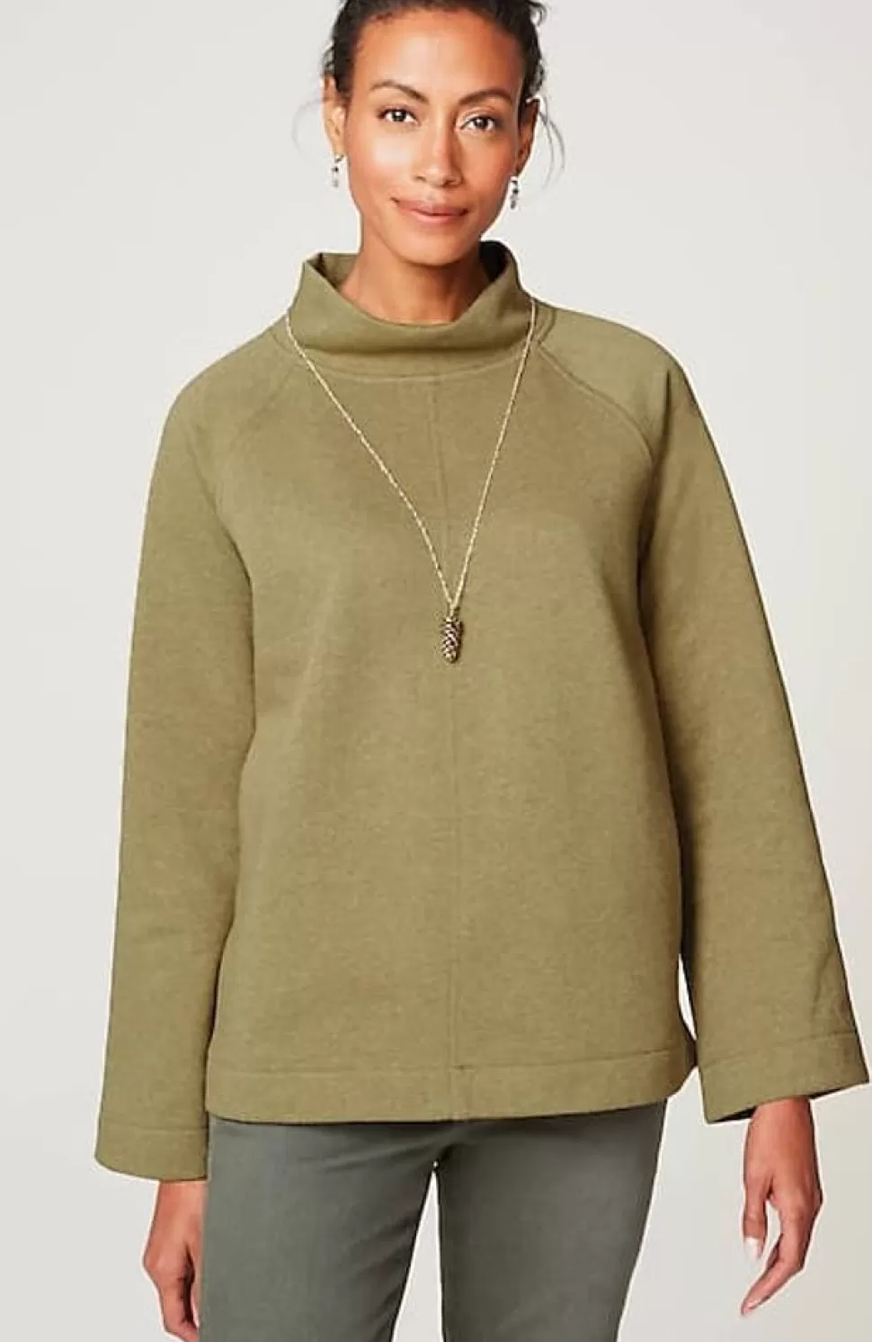 Seamed Fleece Mock-Neck Top | Jjill | J.Jill Flash Sale