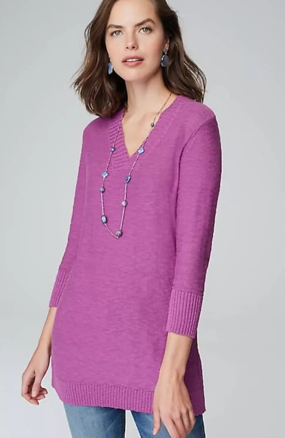 Slub Rib-Trimmed Sweater Tunic | Jjill | J.Jill Cheap