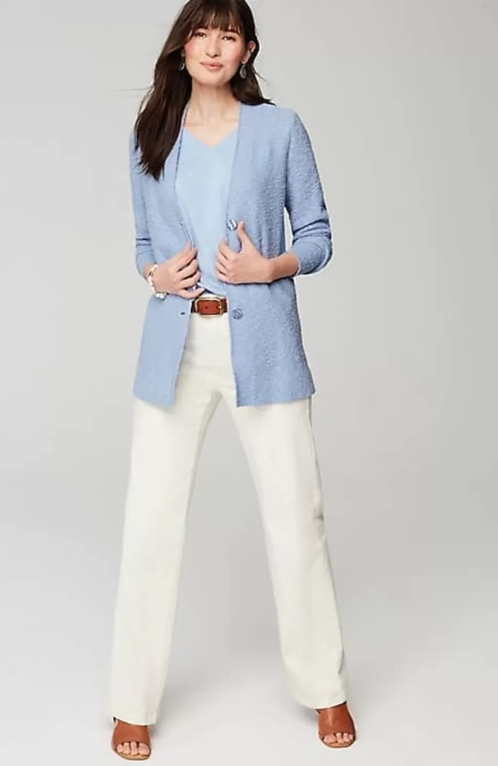 Slub-Textured Button-Front Cardi | Jjill | J.Jill Fashion