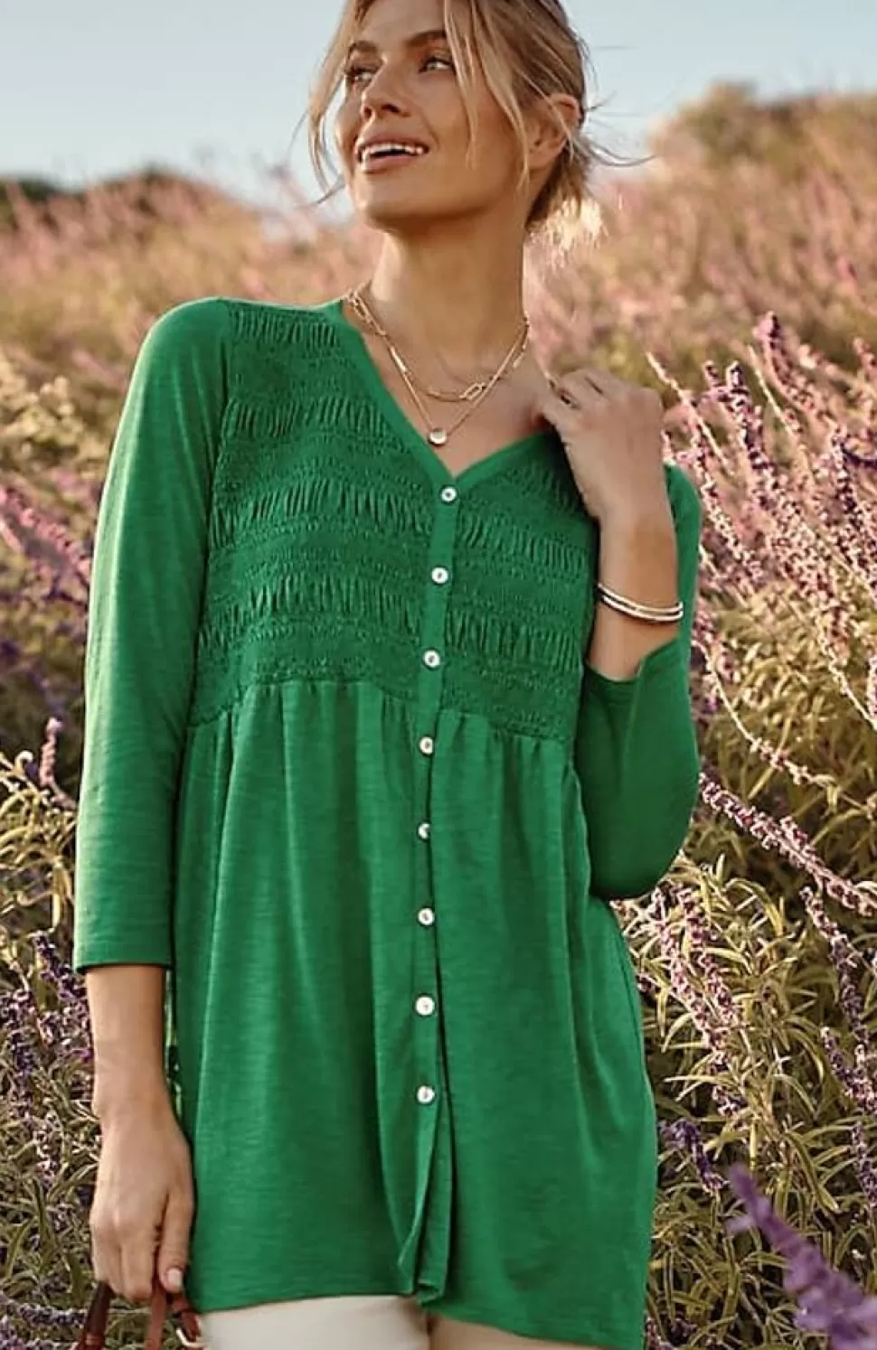 Smocked-Bodice Tunic | Jjill | J.Jill Cheap