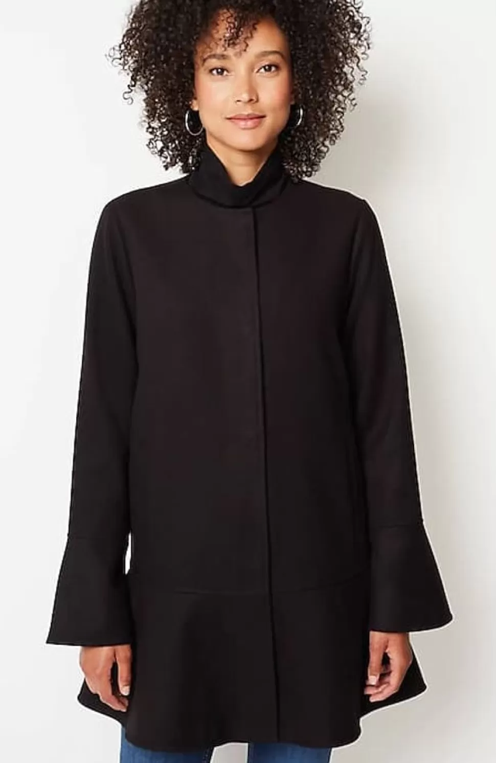 Soft-Brushed Flounce-Hem Jacket | Jjill | J.Jill Cheap