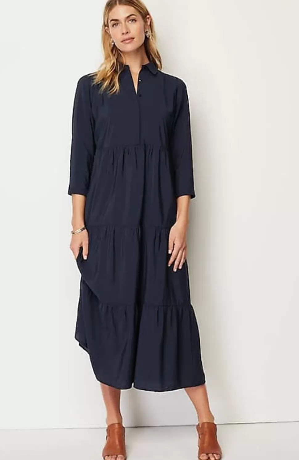 Tiered Maxi Shirtdress | Jjill | J.Jill Best