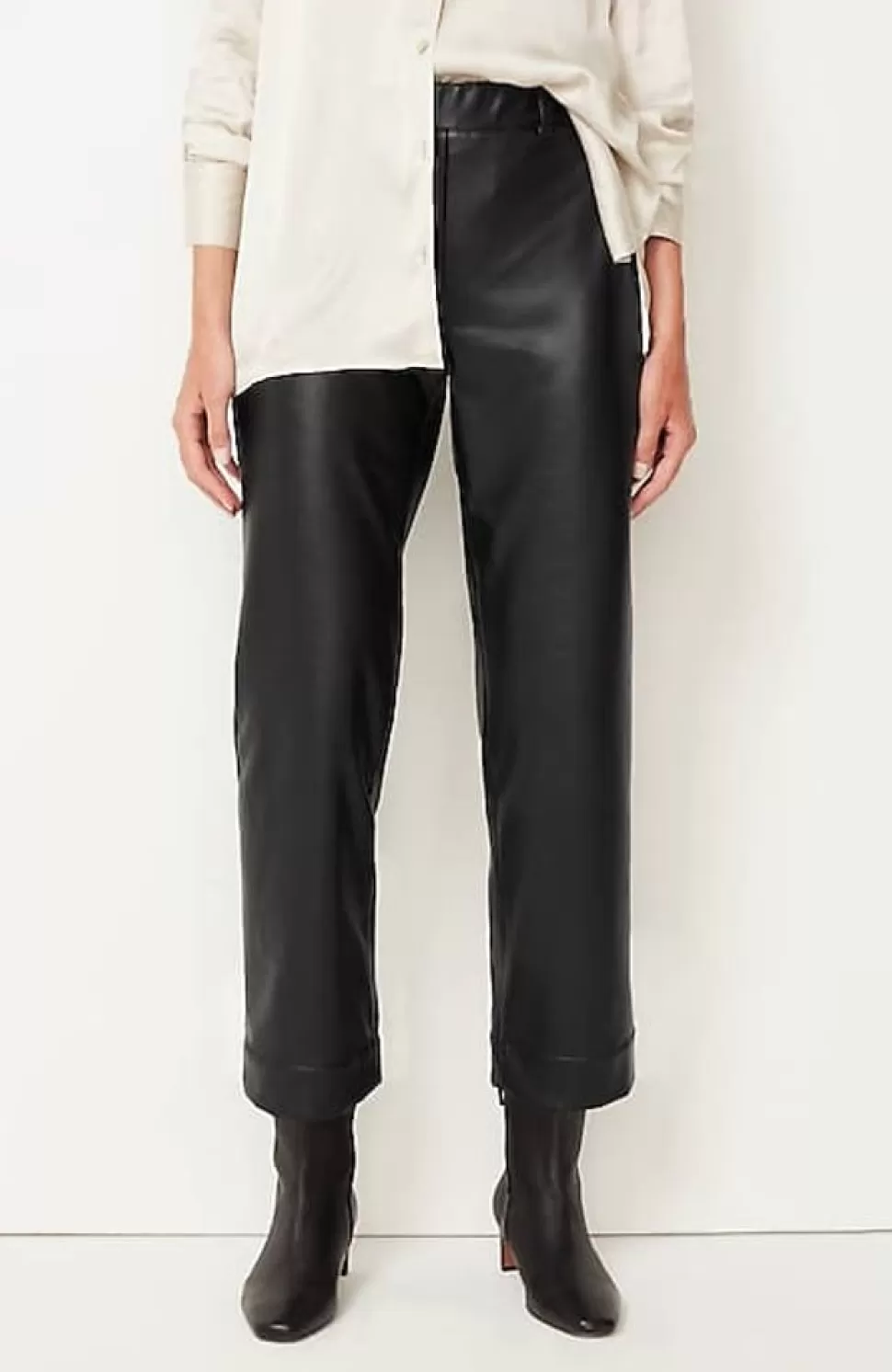 Vegan-Leather Straight-Leg Trousers | Jjill | J.Jill Hot