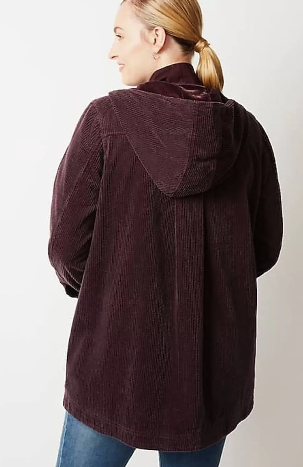 Velvet-Hooded Tumble-Cord Jacket | Jjill | J.Jill New