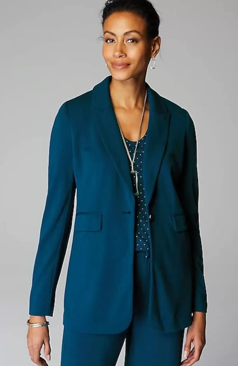 Wearever Double-Face Jersey Notch-Collared Blazer | Jjill | J.Jill Flash Sale