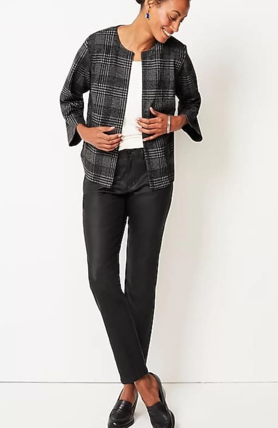 Wearever Double-Knit Jacquard Cropped Jacket | Jjill | J.Jill Sale