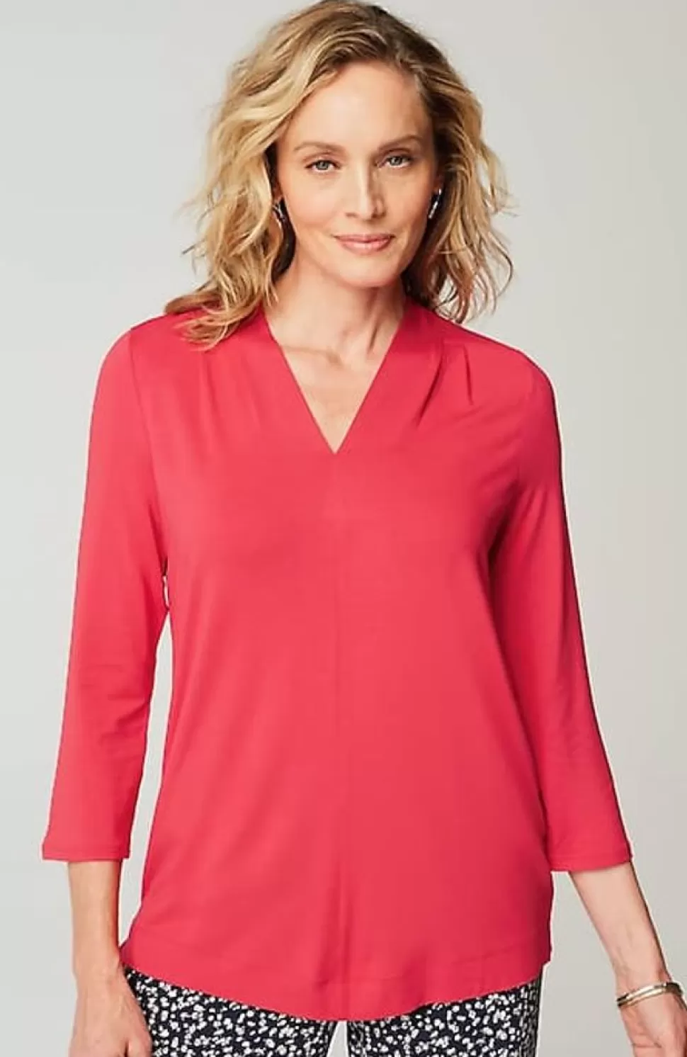 Wearever Pleated V-Neck Top | Jjill | J.Jill Best