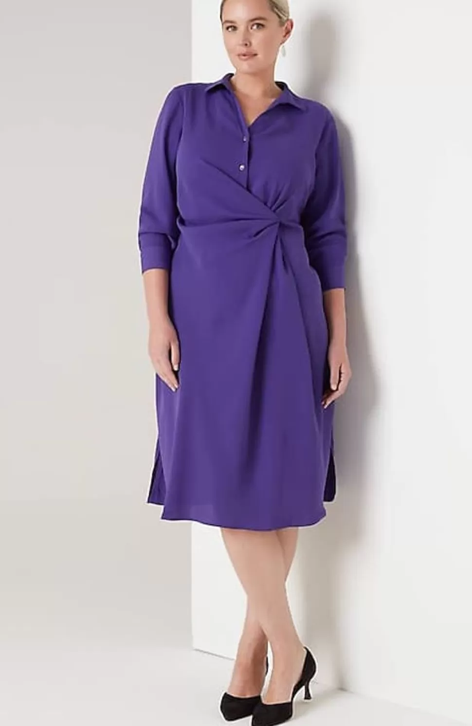 Wearever Twist-Front Shirtdress | Jjill | J.Jill Clearance