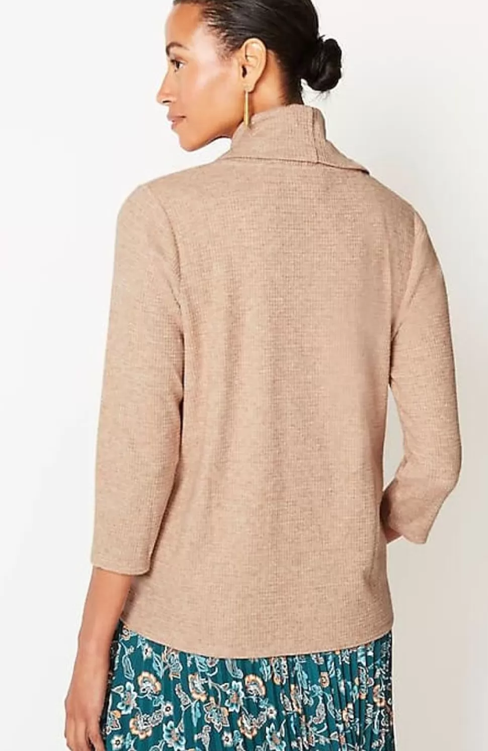 Wearever Waffle-Textured Cowl-Neck Top | Jjill | J.Jill New